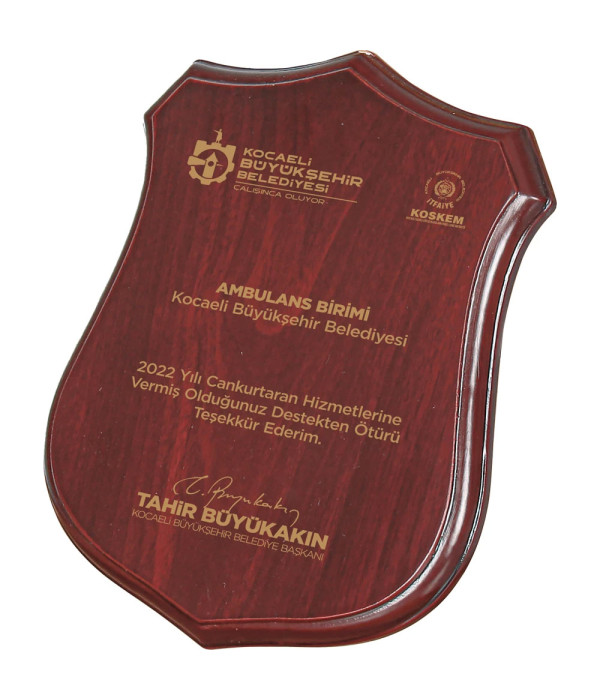 BK-75 Ahşap Plaket