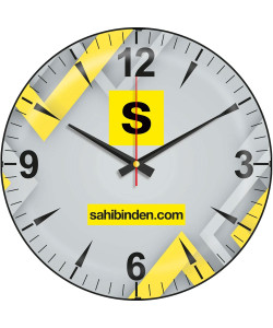 V30-528-B Bombe Cam Duvar Saati