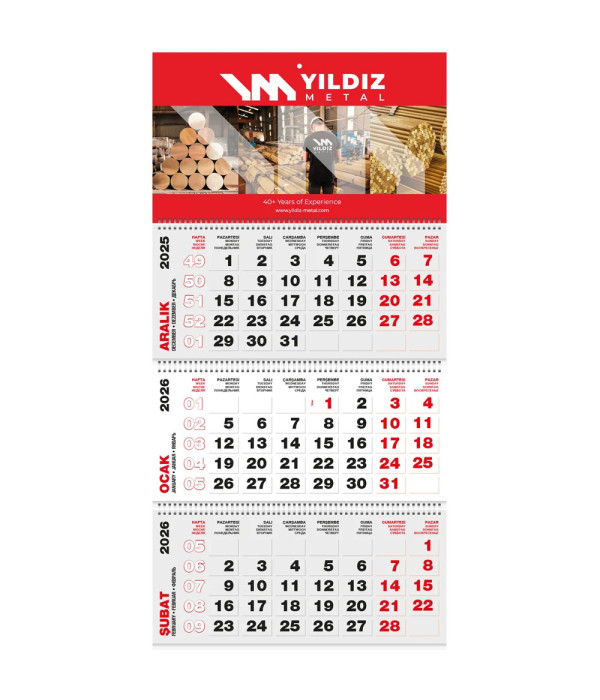 GMC-17 Jumbo Sıvama Gemici Takvim